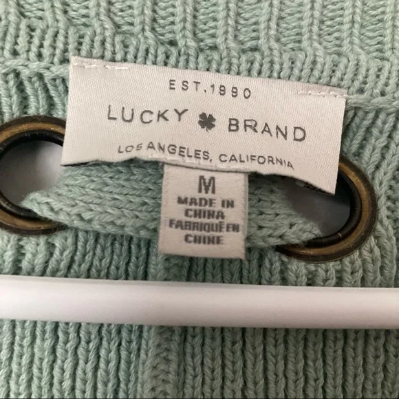 Lucky Brand Lace Up Back Boho Sweater - Picture 4 of 6